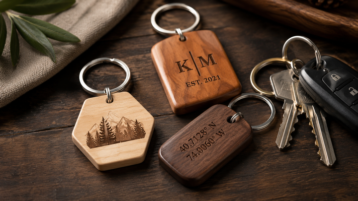 the ultimate guide to wood keychains sustainable hardwood collection with engraving