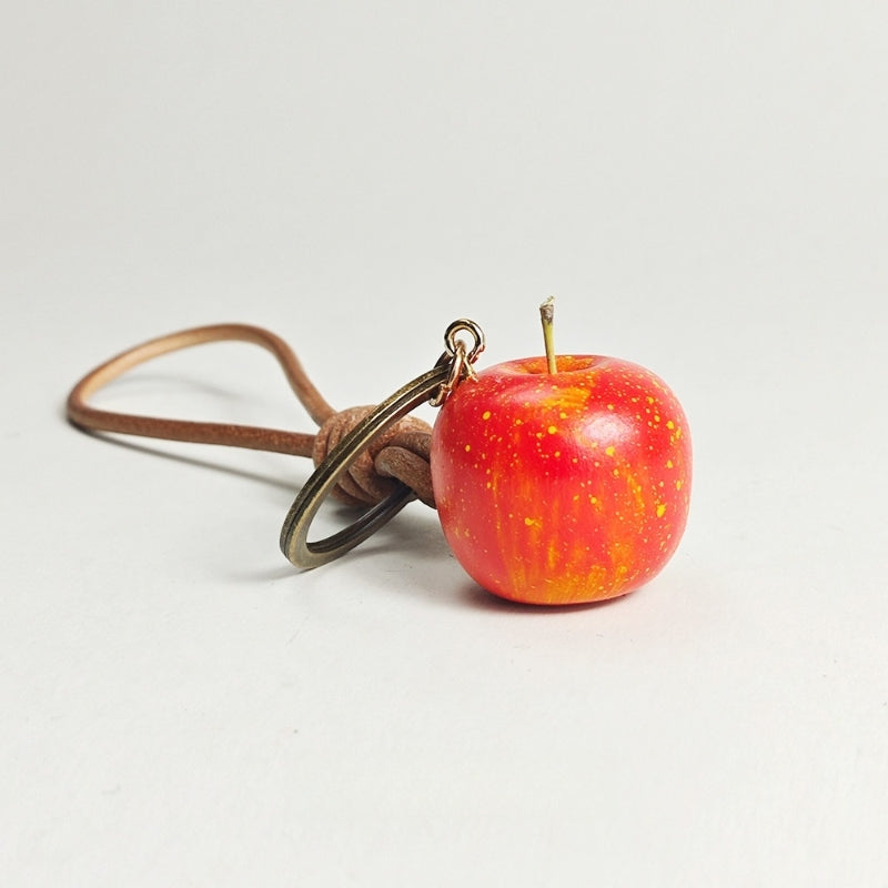 Apple wooden keychain