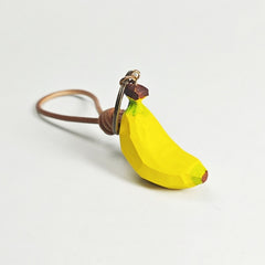 Banana wooden keychain