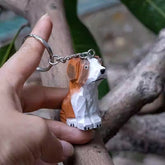 Beagle dog keychain