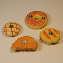 Wooden bread fridge magnet back magnet