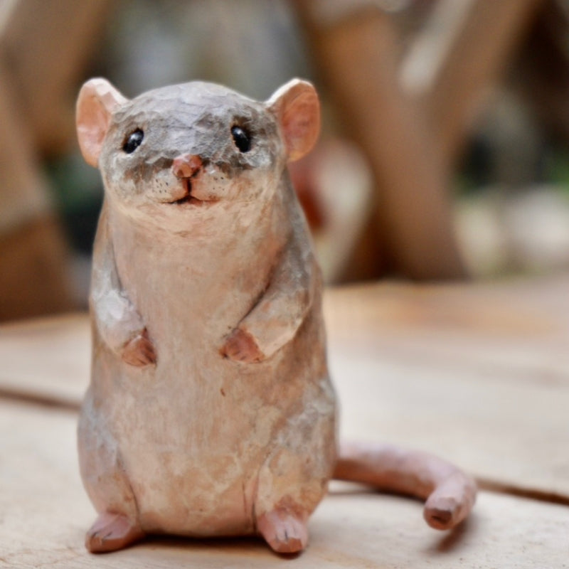 Custom mouse wooden figurine
