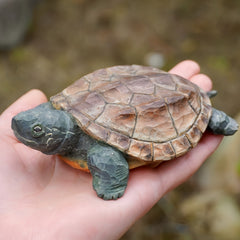 Custom turtle wooden figurine