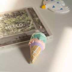 Ice cream wooden fridge magnet
