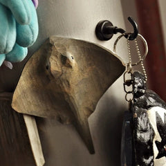 Stingray magnet beside hanging keys