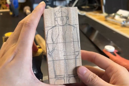 Carve Characters into Wooden Gifts: Shape Blocking Guide