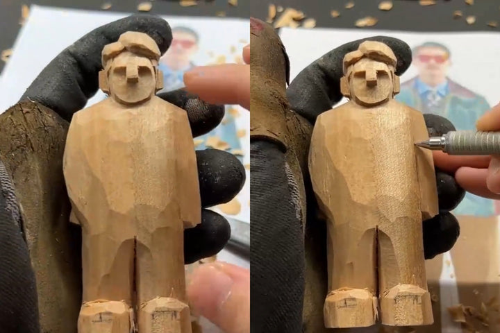 Carving Wooden Gifts: Finishing the Hair and Head Details