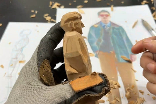Crafting Wooden Gifts: Sculpting Arm and Body Details in Your Wooden Figure