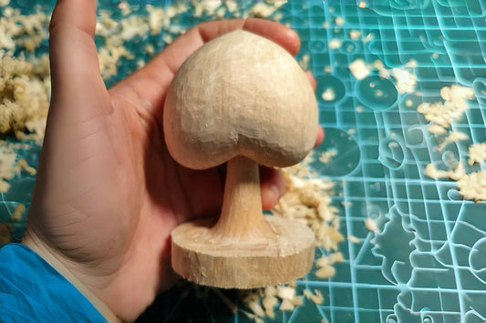 Hand-Carved Wooden Gifts for Tabletop Display: Heart-Shaped Tree Figurines