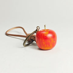 Apple wooden keychain