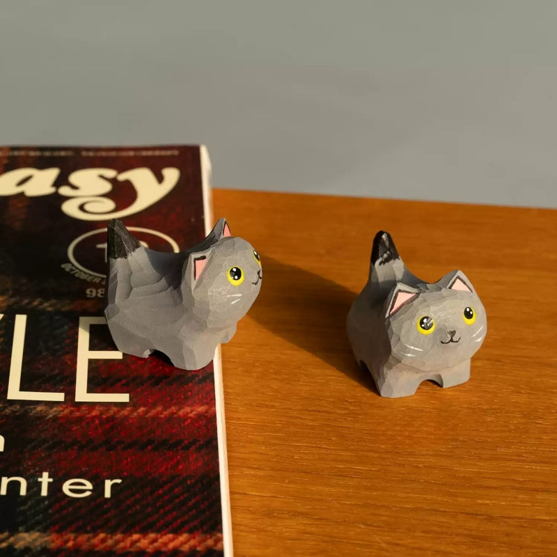 British shorthair figurine angled view