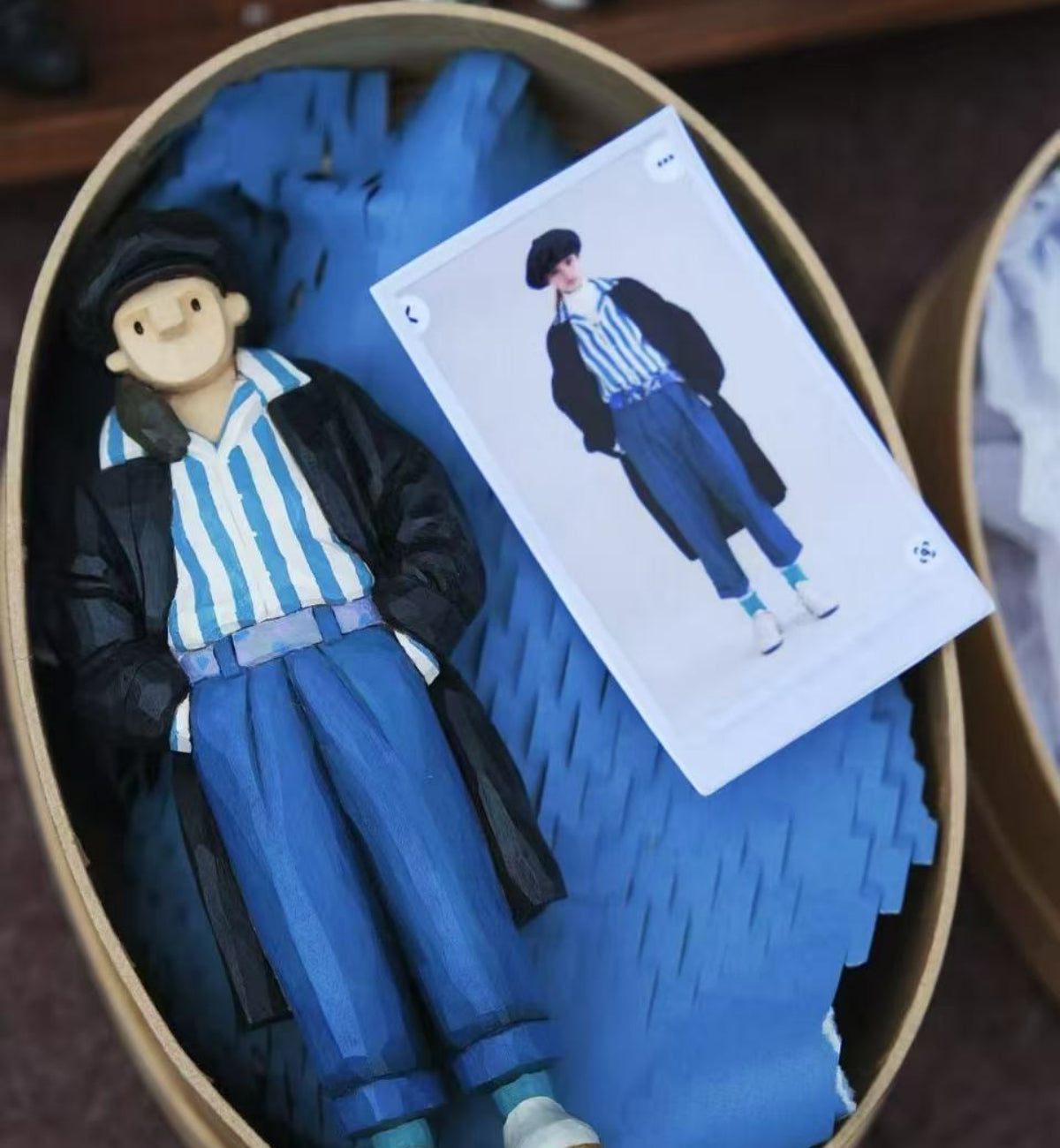 Custom hand-carved human figurines created as personal keepsakes