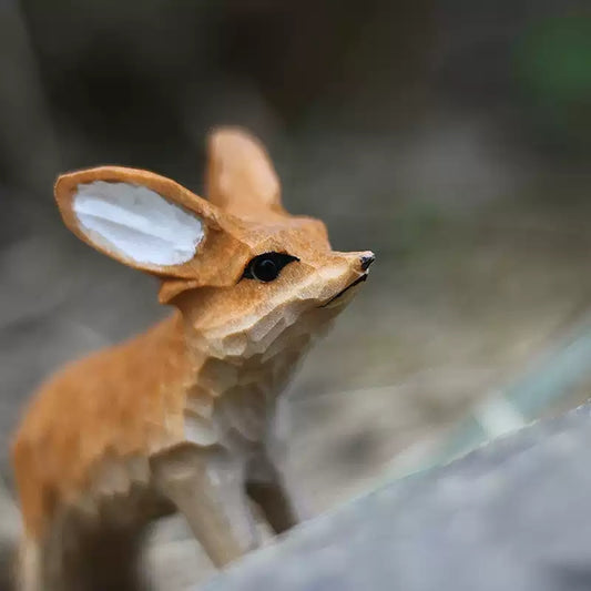Close-up portrait of fennec fox figurine