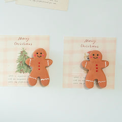 Gingerbread man fridge magnets set