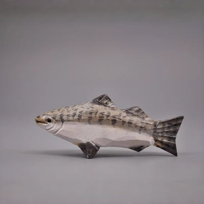 Grass carp wooden fish figurine