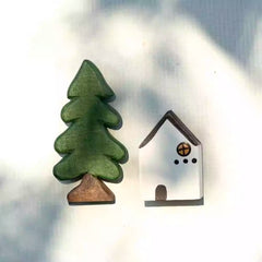 Wooden fridge magnets home decor