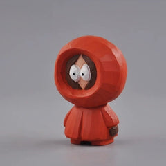 Kenny figurine showing hooded face