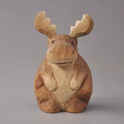 Front view of a round-bellied Moose with a wide muzzle and simplified forelegs