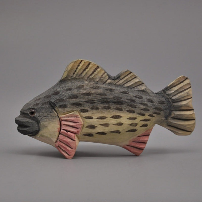 Tilapia wooden fish figurine