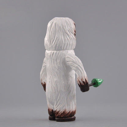 Yeti figurine rear angle hand carved detail